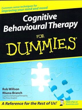 2/$25 Cognitive Behavioural Therapy For Dummies - Bright Black & Yellow Cover